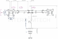 Кронштейн для мониторов Arm Media LCD-T13 черный 15-32 макс.8кг настольный поворот и наклон верт.перемещ.