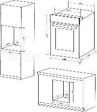 Шкаф духовой электрический MAUNFELD EOEM516BG, 45 см, 51 л, бежевый, встраиваемый