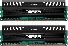 Модуль памяти Patriot DIMM DDR3 VIPER3 8Gb KIT (4GbX2) 1600MHz CL9 [PV38G160C9K] Black