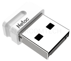 Флеш Диск Netac U116 64Gb <NT03U116N-064G-20WH>, USB2.0, миниатюрная пластиковая белая