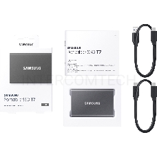 Твердотельный накопитель Samsung SSD 2TB T7, USB Type-C, R/W 1000/1050MB/s, Titanium