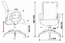 Офисное кресло Бюрократ Ch-599/DB/TW-10N  Кресло (спинка темно-синяя сетка, сиденье темно-синий TW-10N)