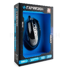 Мышь игровая Гарнизон GM-730G, Астерион, код Survarium, USB, чип Х3, черн., софт тач, 2400 DPI, 6 кн.+колесо-кнопка