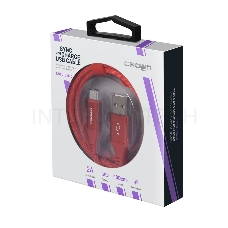 Кабель Crown USB - USB Type-C CMCU-3103C red