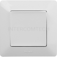 Механизм выключателя 1-кл. СП Valena Life 10А IP20 250В 10АХ с лицевой панелью; безвинтовые зажимы бел. Leg 752401
