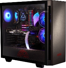 Компьютерный корпус XPG INVADER-BLACKCOLOR BOXWORLDWIDE (ATX, подсветка ARGB, 2  вентилятора 120мм, стеклянная боковая панель, черный)