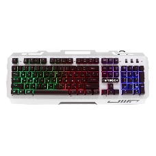 Клавиатура игровая Гарнизон GK-340GL, металл, подсветка RAINBOW, USB,черн/сер,антифантом кл-ши,каб 1.5м