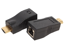 Удлинитель HDMI extender Orient VE042, до 30 м по витой паре, FHD 1080p/3D (Ultra HD 4K до 5-6 м), HDCP, подключается 1 кабель UTP Cat5e/6, не требует