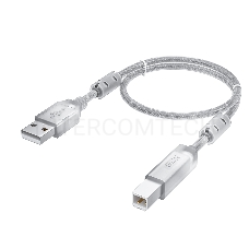 Кабель GCR PROF 0.75m USB 2.0, AM/BM, прозрачный, ферритовые кольца, 28/24 AWG, экран, армированный, морозостойкий, GCR-52421 GCR Кабель PROF 0.75m USB 2.0, AM/BM, прозрачный, ферритовые кольца, 28/24 AWG, экран, армированный, морозостойкий, GCR-52421