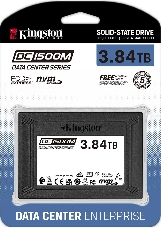 Твердотельный накопитель Kingston DC1500M, 3840GB, SSD, U.2, NVMe, PCIe 3.0 x4, 3D TLC, R/W 3100/2700MB/s, IOPs 480 000/210 000, 7000TBW, DWPD 1 (5 лет)