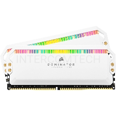 Модуль памяти Corsair DDR4, 3600MHz 16GB 2x8GB DIMM, Unbuffered, 18-19-19-39, XMP 2.0, DOMINATOR PLATINUM RGB White Heatspreader, RGB LED, 1.35V