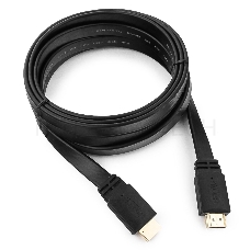 Кабель HDMI Gembird/Cablexpert, 3м, v1.4, 19M/19M, плоский кабель, черный, позол.разъемы, экран(CC-HDMI4F-10)