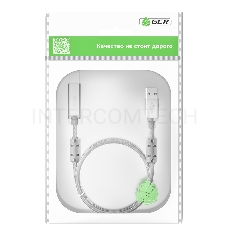 Кабель GCR PROF 0.75m USB 2.0, AM/BM, прозрачный, ферритовые кольца, 28/24 AWG, экран, армированный, морозостойкий, GCR-52421 GCR Кабель PROF 0.75m USB 2.0, AM/BM, прозрачный, ферритовые кольца, 28/24 AWG, экран, армированный, морозостойкий, GCR-52421