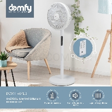 Вентилятор напольный Domfy DCW-F-40PE-1 40Вт скоростей:6 белый (упак.:1шт)