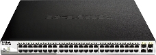 Настраиваемый коммутатор D-Link DGS-1210-52MPP/E2A PROJ WebSmart с 48 портами 10/100/1000Base-T и 4 портами 1000Base-X SFP (порты 1-48 с поддержкой PoE 802.3af/802.3at (30 Вт), PoE-бюджет 740 Вт)