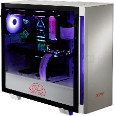 Компьютерный корпус XPG INVADER-WHITECOLOR BOXWORLDWIDE (ATX, подсветка ARGB, 2  вентилятора 120мм, стеклянная боковая панель, ,белый)