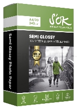 Фотобумага RC Semi Glossy Premium; 240gsm; A4*20 // Полуглянцевая Премиум; 240г/м2; формат А4; 20 листов RC