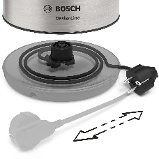 Чайник электрический Bosch TWK3P420 1.7л. 2400Вт черный (корпус: нержавеющая сталь)