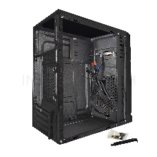 Корпус Minitower ExeGate BAA-106 Black, mATX, <без БП>, 2*USB, Audio