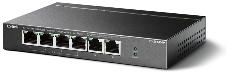 Коммутатор TP-Link 4-port 10/100Mbps Unmanaged PoE+ Switch with 2 10/100Mbps uplink ports, meta case, desktop mount, 4 802.3af/at compliant PoE+ port, 2 10/100Mbps uplink ports, DIP switches for Extend mode, Isolation mode and Priority mode, up to 250m Po