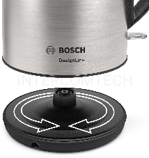 Чайник электрический Bosch TWK3P420 1.7л. 2400Вт черный (корпус: нержавеющая сталь)