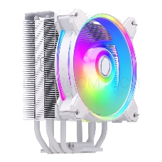 Кулер для процессора Cooler Master Hyper 212 Halo White (150W, 4-pin, 154mm, tower, Al/Cu, fans: 1x120mm/51.88CFM/27dBA/2050rpm, White, 1700/1200/115x/AM4/AM5)