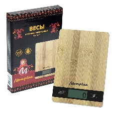 Весы кухонные электронные Матрена МА-039 Бамбук, 0-5кг