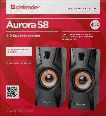 Акустическая система 2.0 Defender Aurora S8 черный, 8 Вт, питание от USB  65408