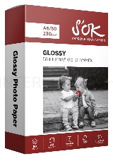 Фотобумага CC Glossy ; 230gsm; A6*50 // Глянцевая; 230г/м2; формат А6; 50 листов