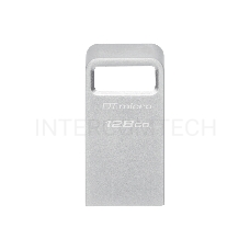 Флеш Диск Kingston 128Gb DataTraveler Micro DTMC3G2/128GB USB3.0 серебристый