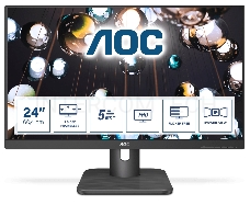 Монитор 23.8 AOC 24E1Q Black (IPS, LED, 1920x1080, 5 ms, 178°/178°, 250 cd/m, 20M:1, +HDMI 1.4, +DisplayPort 1.2, +MM)