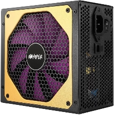 Блок питания для ПК 1300 Ватт PSU HIPER HPG-1300FM (1300W, Gold 14cm Fan, 220V input, Efficiency 93%, Modular, Black)BOX