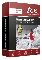 Фотобумага RC Glossy Premium; 240gsm; A6*50 // Глянцевая Премиум; 240г/м2; формат А6; 50 листов RC
