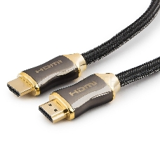 Кабель HDMI Cablexpert, серия Platinum, 4,5 м, v2.0, M/M, позол.разъемы, металлический корпус, нейлоновая оплетка, блистер