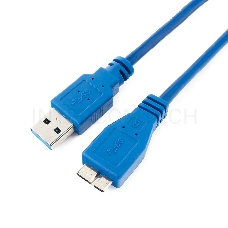 Кабель USB 3.0 для соед. 1.8м  А-microB (5 pin) Gembird PRO позол.конт., пакет CCP-mUSB3-AMBM-6