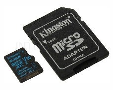 Флеш карта microSDHC 64GB microSDXC Class10 Kingston <SDCS2/64GB> Class10 UHS-I Canvas Select up to 100MB/s с адапт.