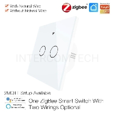 Выключатель MOES Gang Smart Switch Sensor w/o grounding ZS-EU2, Zigbee, 100-240 В