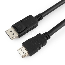 Кабель DisplayPort-HDMI Gembird/Cablexpert  1м, 20M/19M, черный, экран, пакет(CC-DP-HDMI-1M)