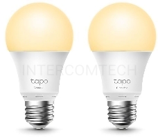 Умная Wi-Fi лампа TP-Link Tapo L510E Smart Wi-Fi Light Bulb, Dimmable, E27 base, 2700K, 220V, 50/60 Hz, 60W Equivalent, Energy Class A+, 2.4GHz, 802.11b/g/n, Tapo APP, Works with Alexa and Google Assistant, Timer and Schedule settings, 2pack