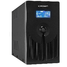 Источник бесперебойного питания CROWN Line Intractive CMU-800EURO LCD USB 800VA\480W, корпус металл, 1x12V/9AH, розетки 4*EURO+1*IEC bypass, трансформатор AVR 145-280V, LCD-дисплей, съёмный кабель 1.2 м, порт RJ11/45, порт USB, защита: от перегрузки, от К