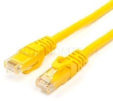 Кабель PATCH CAT5E UTP 0.5M YELLOW ATCOM AT2156