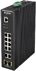 Коммутатор  D-Link DIS-200G-12S/A1A, L2 Managed Industrial Switch with 10 10/100/1000Base-T and 2 1000Base-X SFP ports 8K Mac address, 802.3x Flow Control, 802.3ad Link Aggregation, Port Mirroring, 128 of 802.1Q