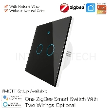 Выключатель MOES Gang Smart Switch Sensor w/o grounding ZS-EU2, Zigbee, 100-240 В