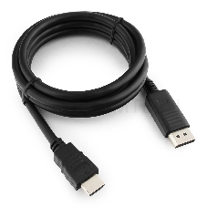 Кабель DisplayPort-HDMI Gembird/Cablexpert  1,8м, 20M/19M, черный, экран, пакет (CC-DP-HDMI-6)