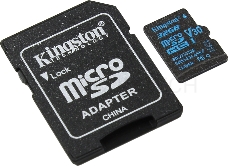 Флеш карта microSDHC 32GB  Class10 Kingston <SDCS2/32GB> Class10 UHS-I Canvas Select up to 100MB/s с адапт.