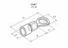 Наконечник кольцевой изолированный ø 10.5 мм 1.5-2.5 мм² (НКи 2.5-10) синий REXANT
