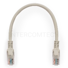 Коммутационный шнур Комм шнур, UTP, кат 5e,  0.25м с RJ45 (серый)