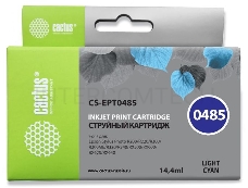 Картридж струйный Cactus CS-EPT0485 светло-голубой для Epson Stylus Photo R200/ R220/ R300 (14,4ml)