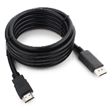 Кабель DisplayPort-HDMI Gembird/Cablexpert  3м, 20M/19M, черный, экран, пакет(CC-DP-HDMI-3M)