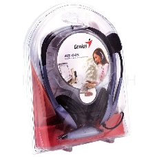 Проводная гарнитура Genius HS-04S (крепление - оголовье, накладные наушники, разъем mini jack 3.5 мм, фиксированное крепление микрофона.) Цвет сиреневый.